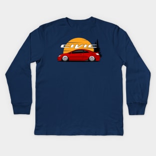 Civic SI JDM Style Kids Long Sleeve T-Shirt